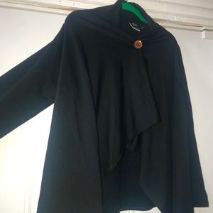 Nordstrom Bobeau One Button Wrap Fleece Cardigan